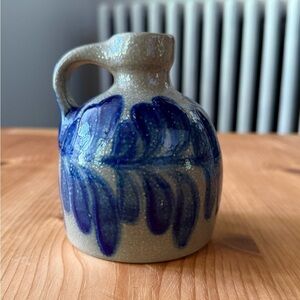 Beaumont Brothers Pottery Handcrafted Blue and Gray salt glaze jug small 1994